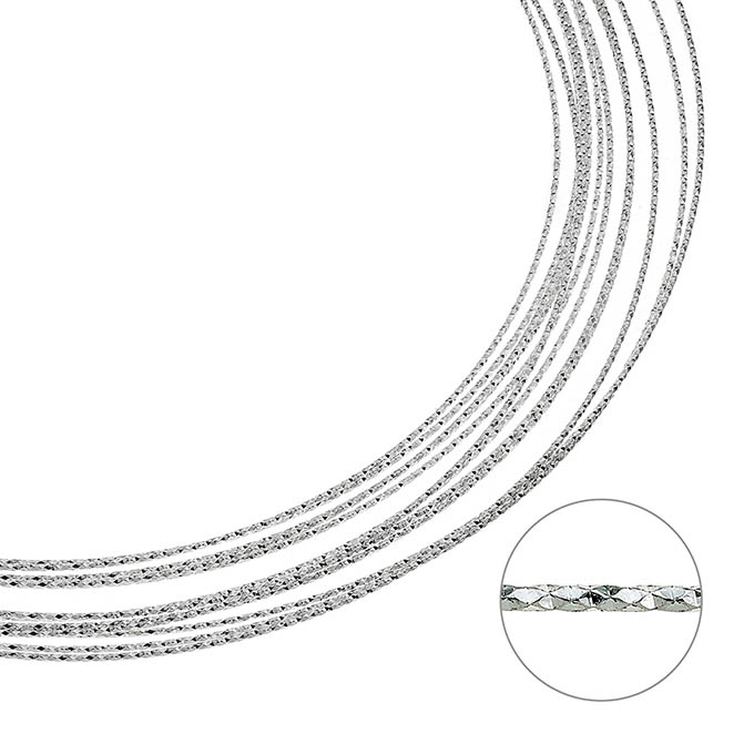 Sterling Silver White Rhodium