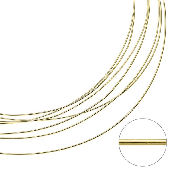 GOLDFILLED 12K – Filo tondo diametro 0,8mm semi-duro flessibile (1m)