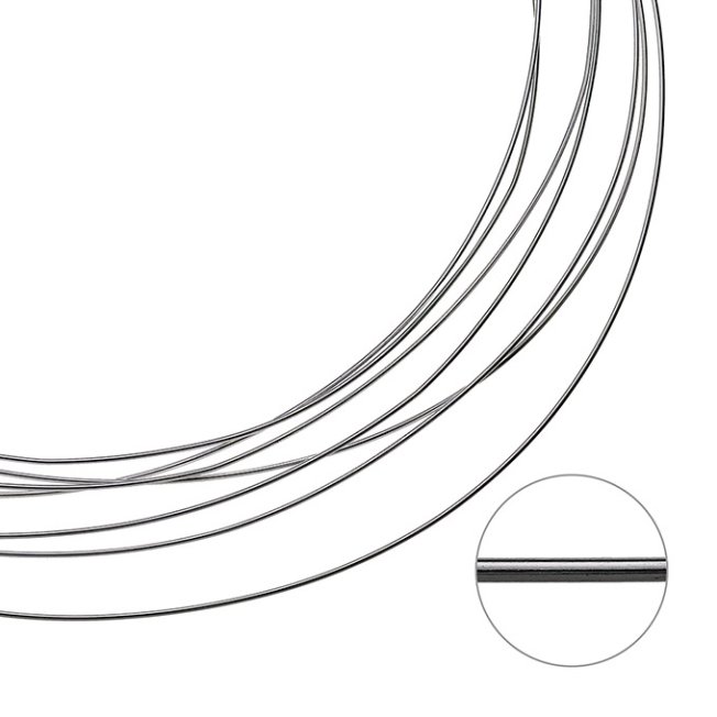 Rhodié Noir – SILVERFILLED – Fil 0,8mm Demi-Dur (2m)