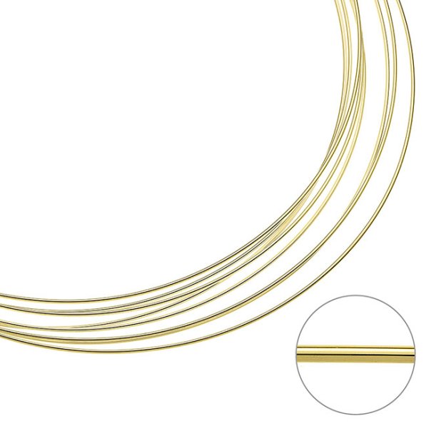 GOLDFILLED – Runder Draht 0,9mm biegsam (1m)