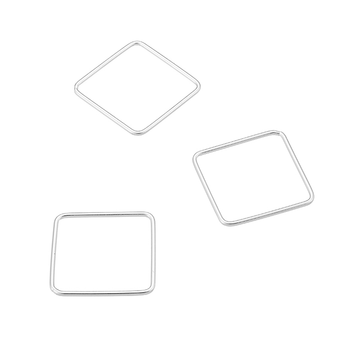 Pendenti quadrati 15mm  filo 0,9mm (10pz)