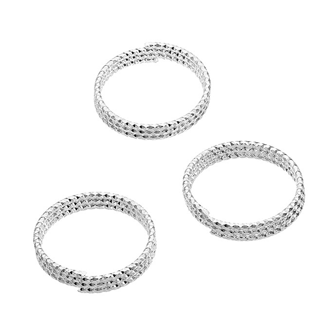 Fil spirale diamanté 1mm diam. int. 16mm pour bague (1pc=3 tours)