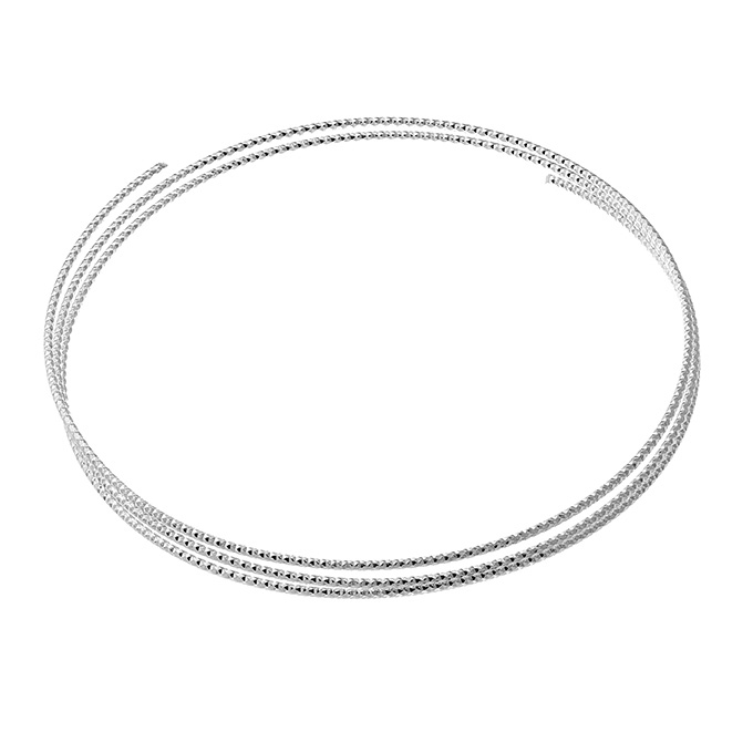 Filo spirale sfaccettato 1mm diam. int. 63mm per bracciale (1pz=3 giri)