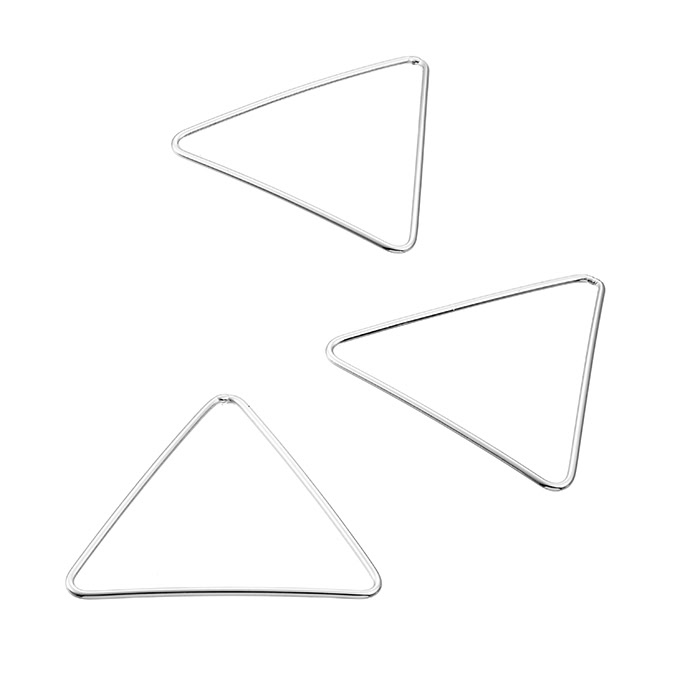 Triangle charms 28mm wire 0,9mm (10pcs)