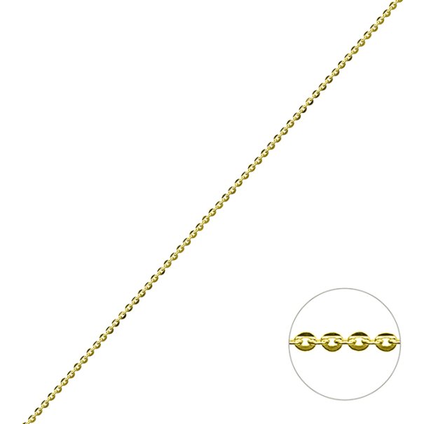 Yellow Gold 3µ – Flat rolo chain 1,05mm wire 0,1mm (1m)