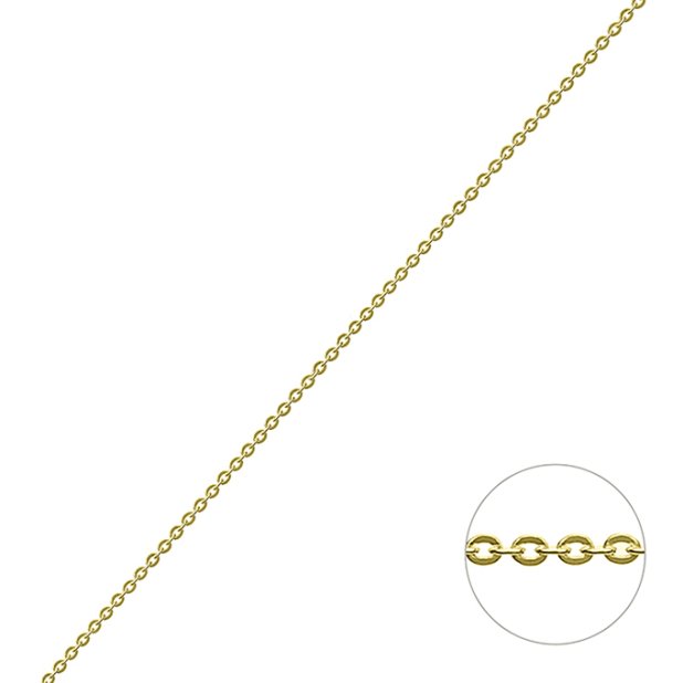 Yellow Gold 3µ – Flat rolo chain 1,45mm wire 0,1mm (1m)
