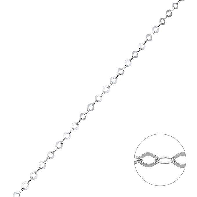 2,5mm flat rolo chain 0,18mm wire (1m)