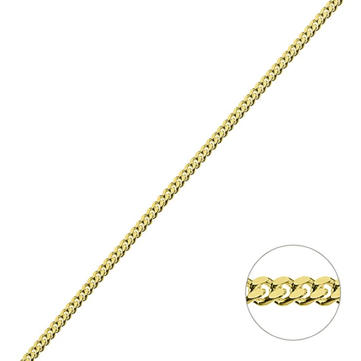 Yellow Gold 3µ – Curb chain 2,1mm (1m)