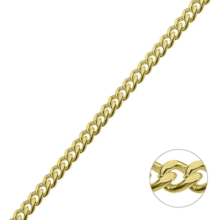 Yellow Gold 3µ – 4,2mm curb chain (1m)