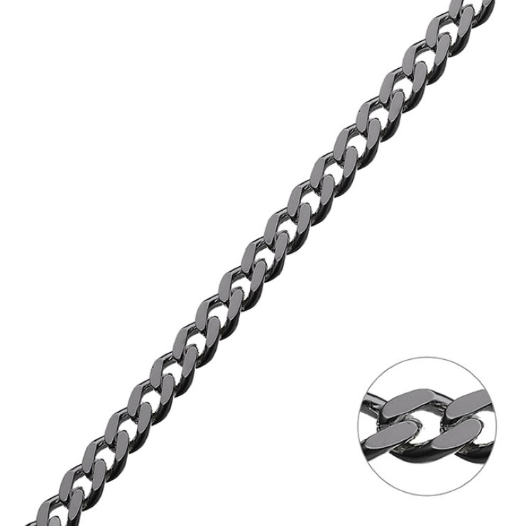 Rodiato Nero – Catena groumette 5,5mm (1m)