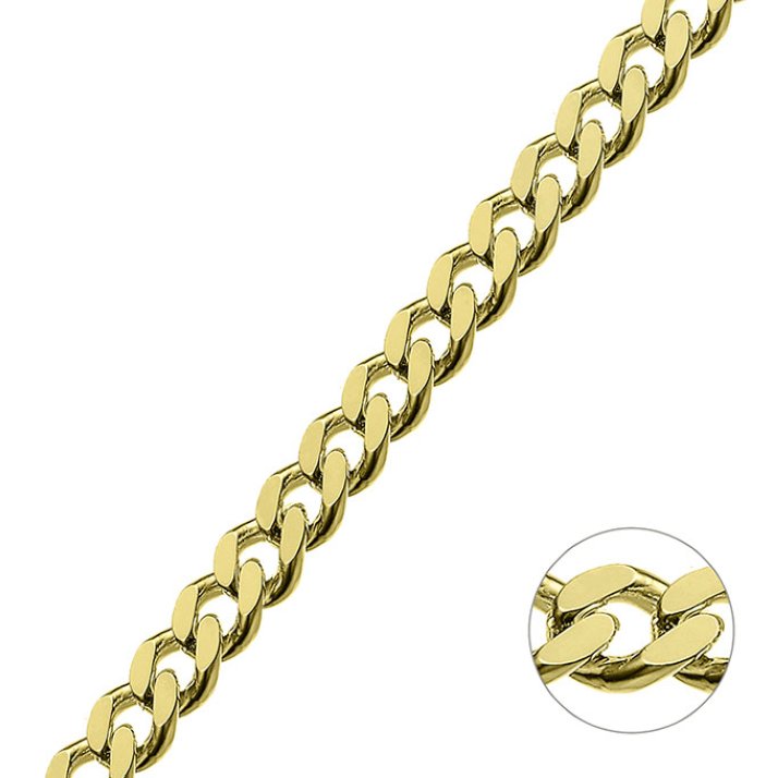 Yellow Gold 3µ – 7,3mm curb chain (1m)