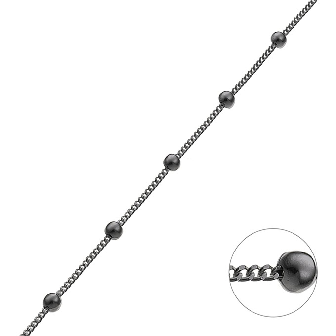 Sterling Silver Black Rhodium