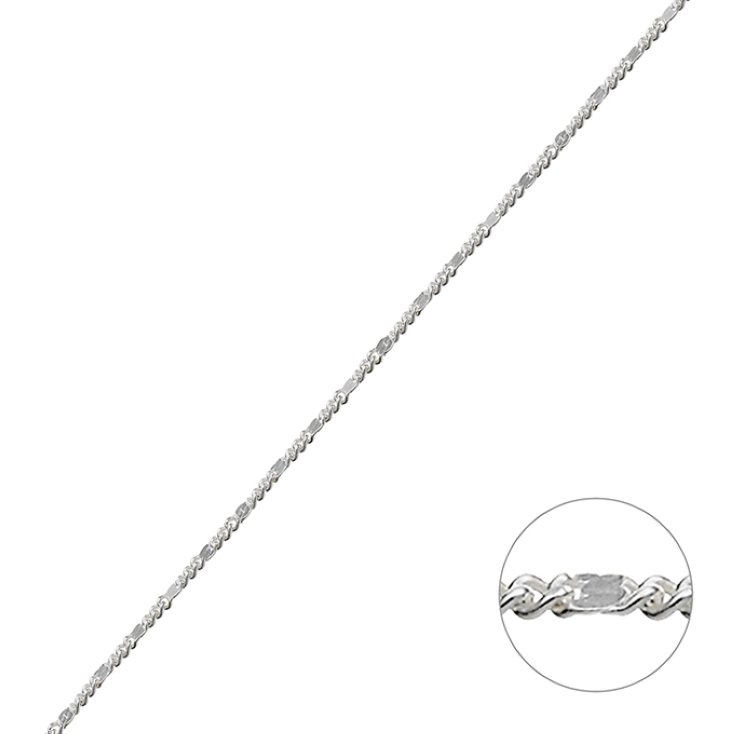 Catena groumette 1,2mm quadratini piatti 1,5mm (1m)