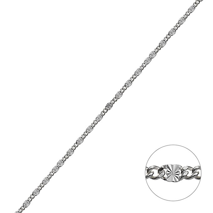 Sterling Silver White Rhodium