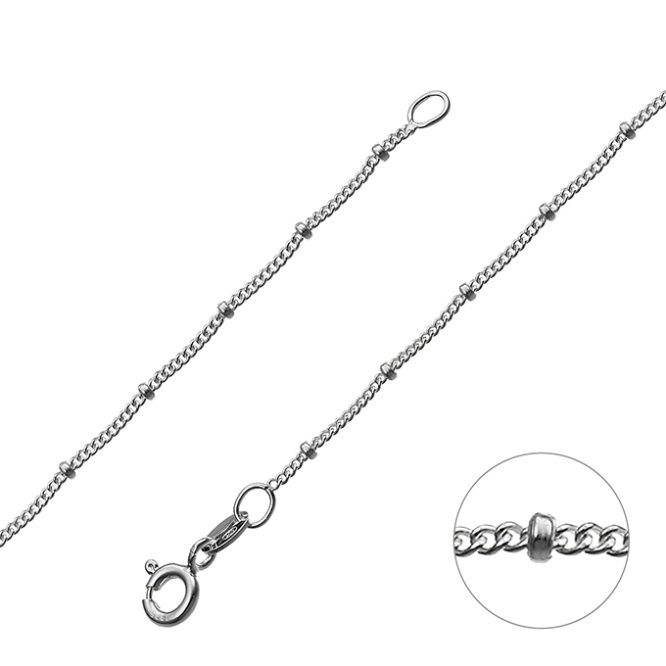 Sterling Silver White Rhodium