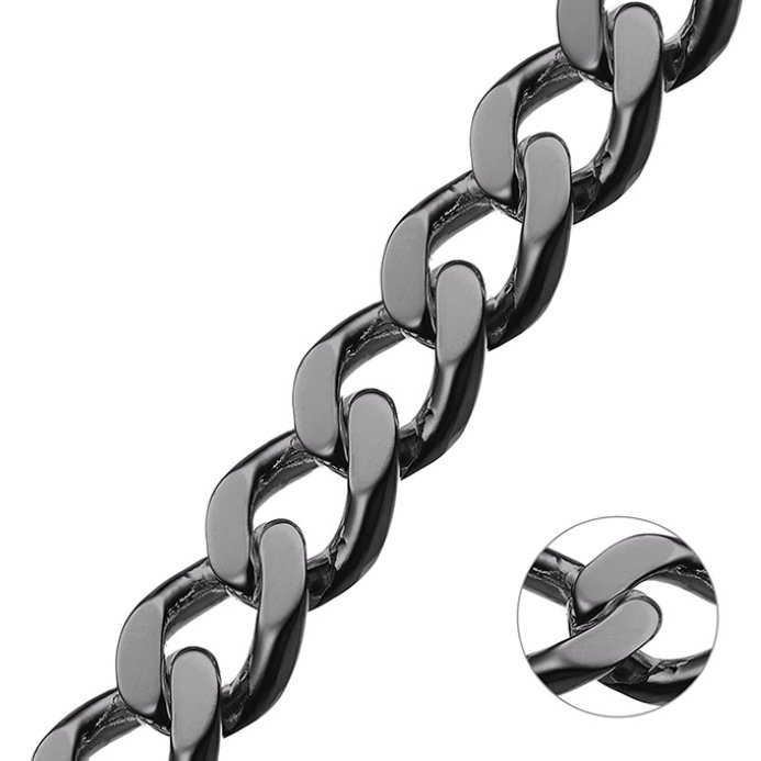 Rodiato Nero – Catena groumette 15,1mm (1m)
