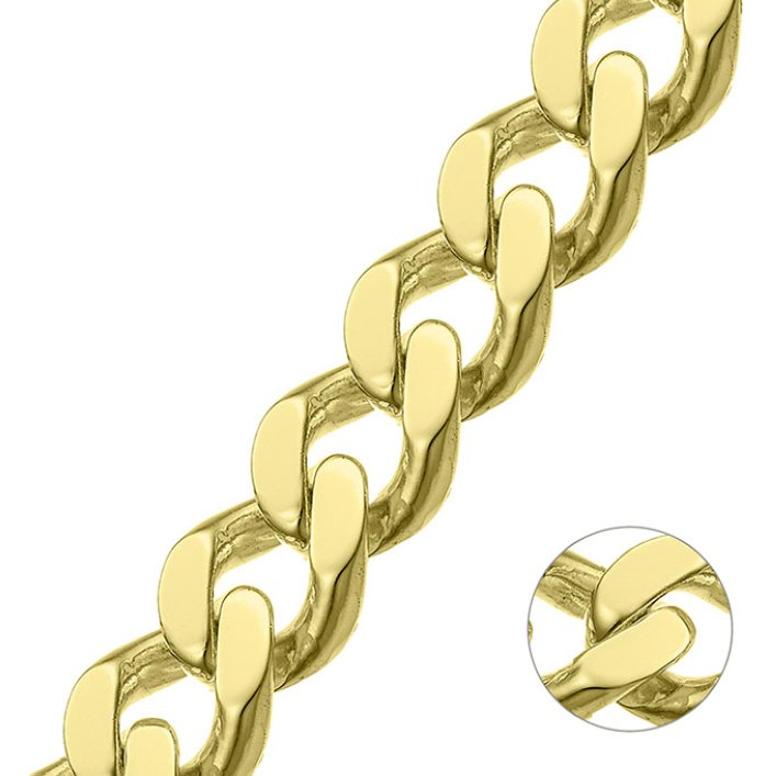 Goldgelb Vergoldet 1µ – Panzerkette 17mm (1m)