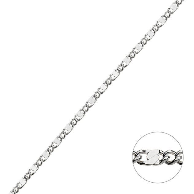 1,9mm curb chain 2,4mm flat squares (1m)