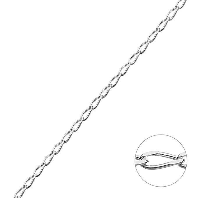 Catena groumette 2,3mm maglia lunga (1m)