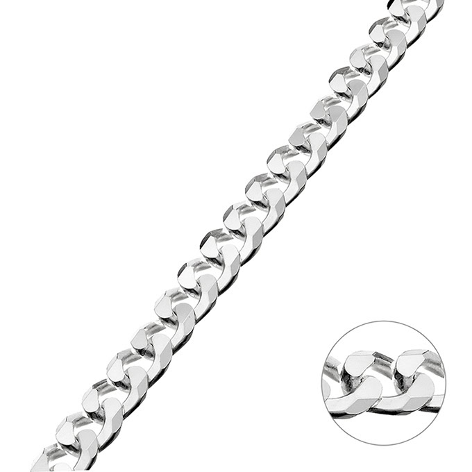 5,1mm curb chain 6 facets (1m)