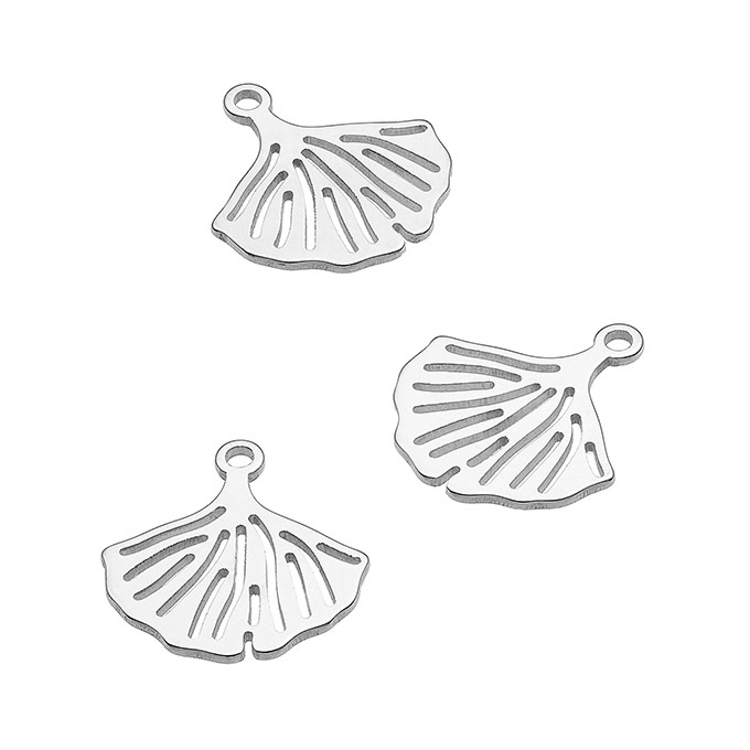 10x11mm Ginkgo biloba leaf charms hole 0,9mm (10pcs)