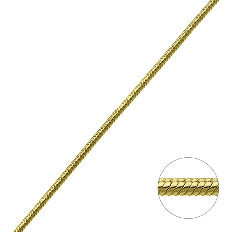 Placcato Oro 1µ – Catena coda di topo 1,9mm (1m)