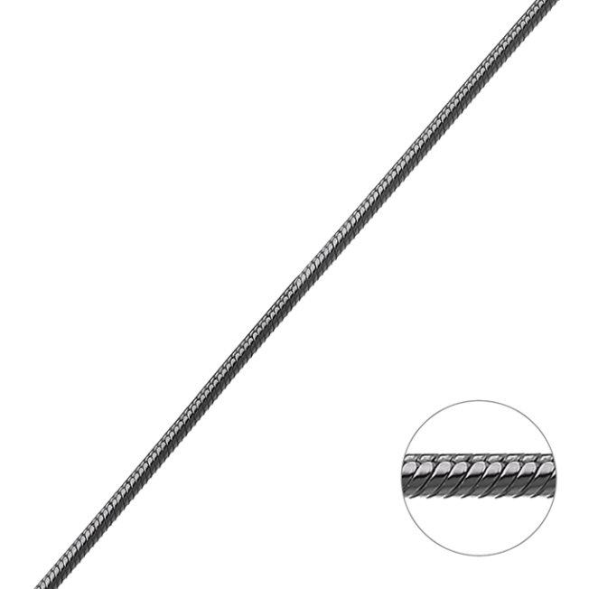 Rodiato Nero – Catena coda di topo 1,9mm (1m)