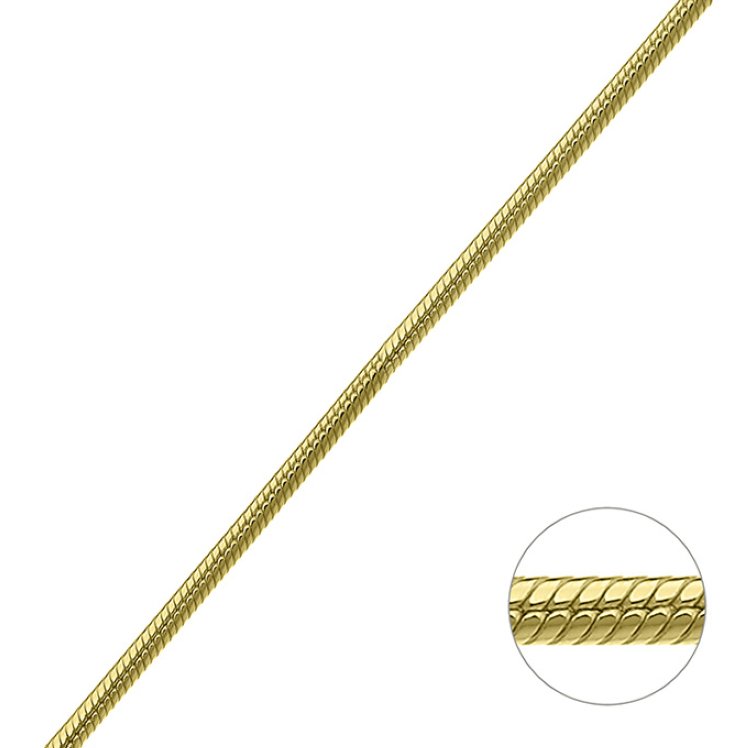 Placcato Oro 1µ – Catena coda di topo 2,25mm (1m)
