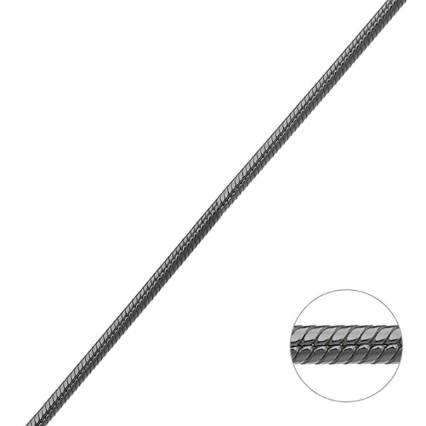 Rodiato Nero – Catena coda di topo 2,25mm (1m)