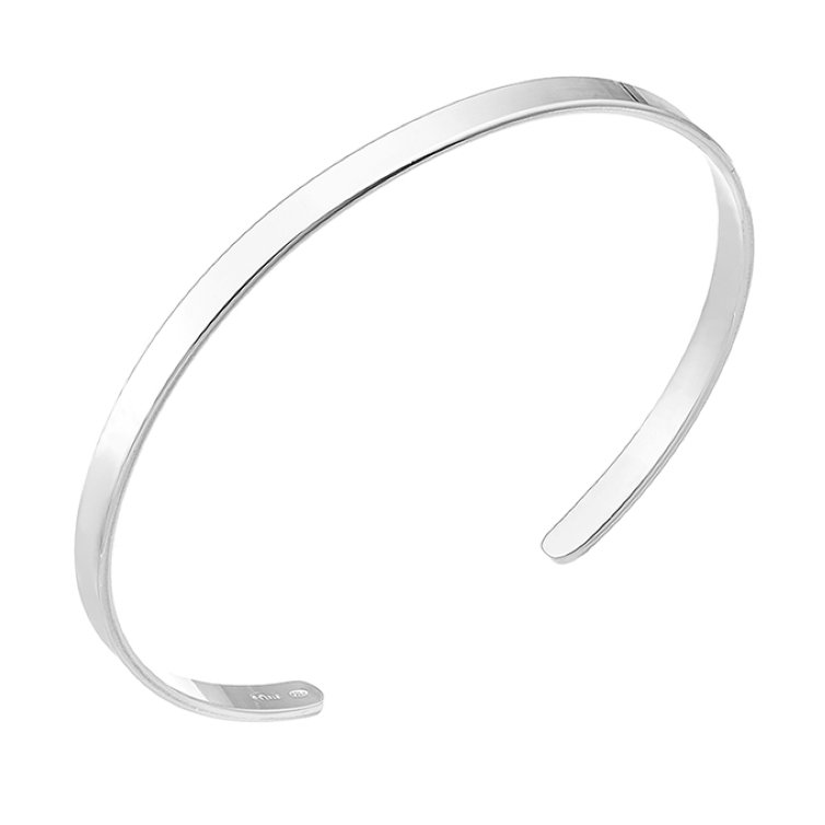 Armreif flach hochglanzpoliert biegsam 4mm (1Stk)