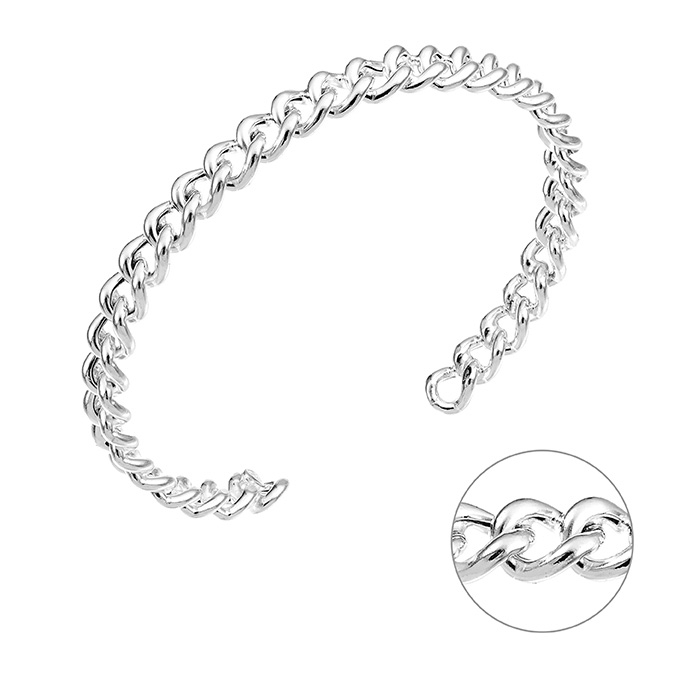 5,9 curb chain cuff bracelet (1pc)