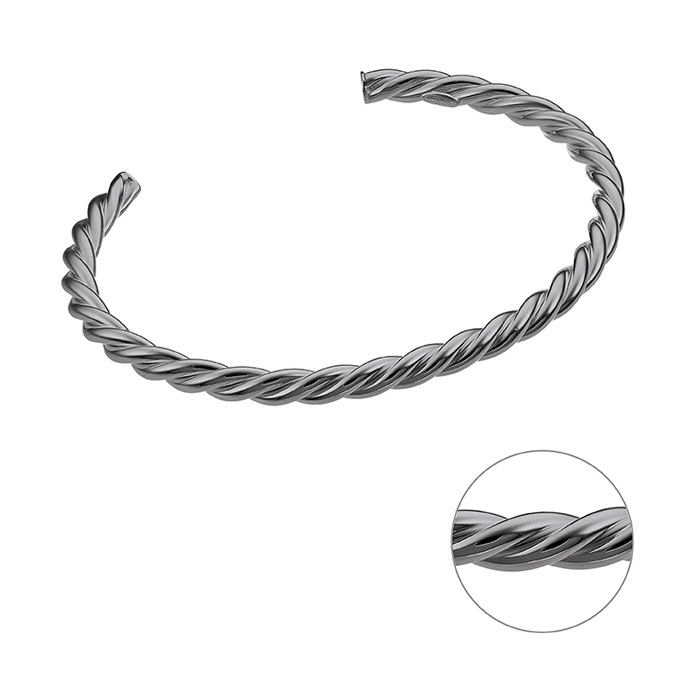 Sterling Silver Black Rhodium