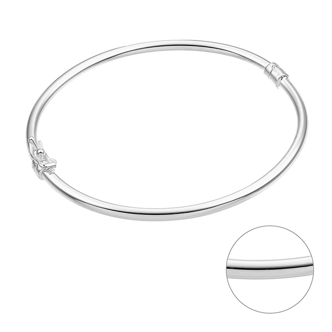 Sterling Silver White Rhodium