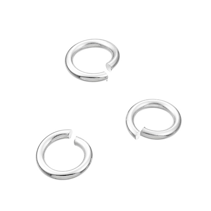 4,6mm open jump rings 0,8mm wire (approx100pcs)