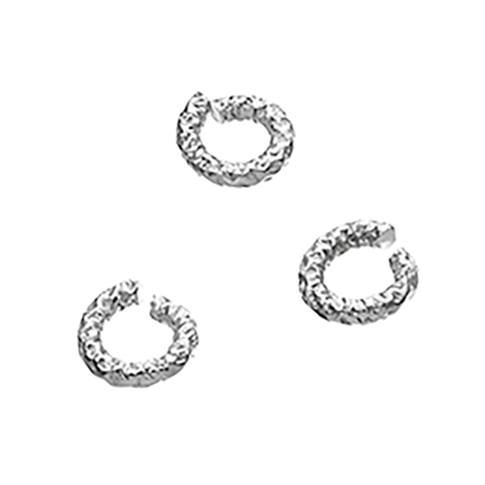 Ringe offen 4,5mm Draht gehämmert 1mm (ca 100Stk)