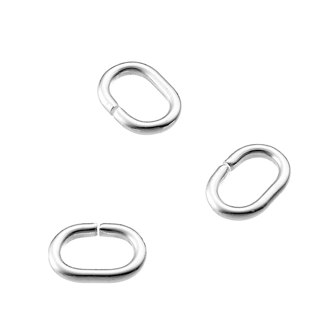 5x7mm oval open jump rings 1mm wire (approx. 52pcs)