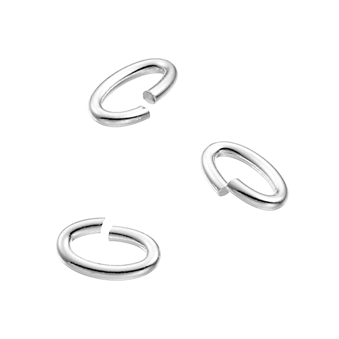 3,5x5mm oval open jump rings 0.8mm wire (approx.  200pcs)