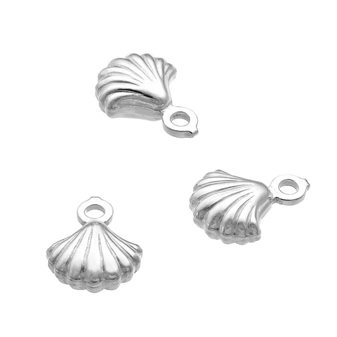 Pendentifs mini coquillages 7mm avec anneau (env. 5pcs)