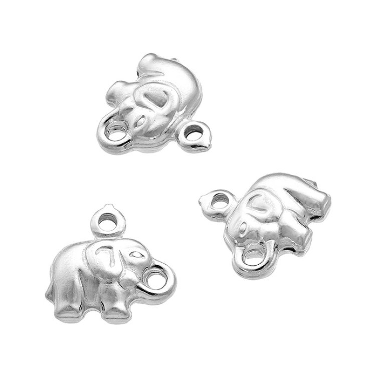 10mm mini elephant pendants with ring (5pcs)
