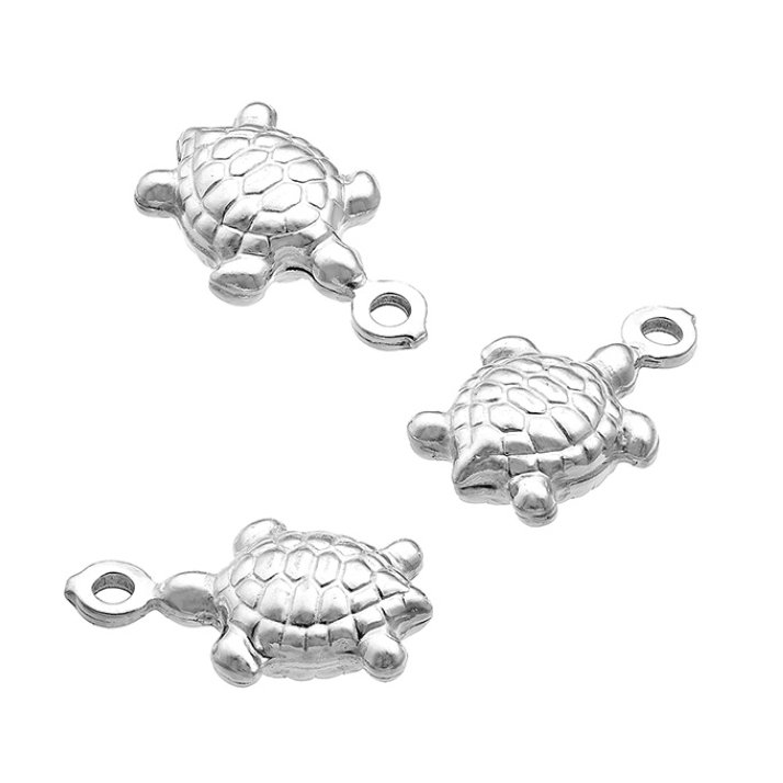 Pendentifs mini tortues 9mm avec anneau (env. 5pcs)