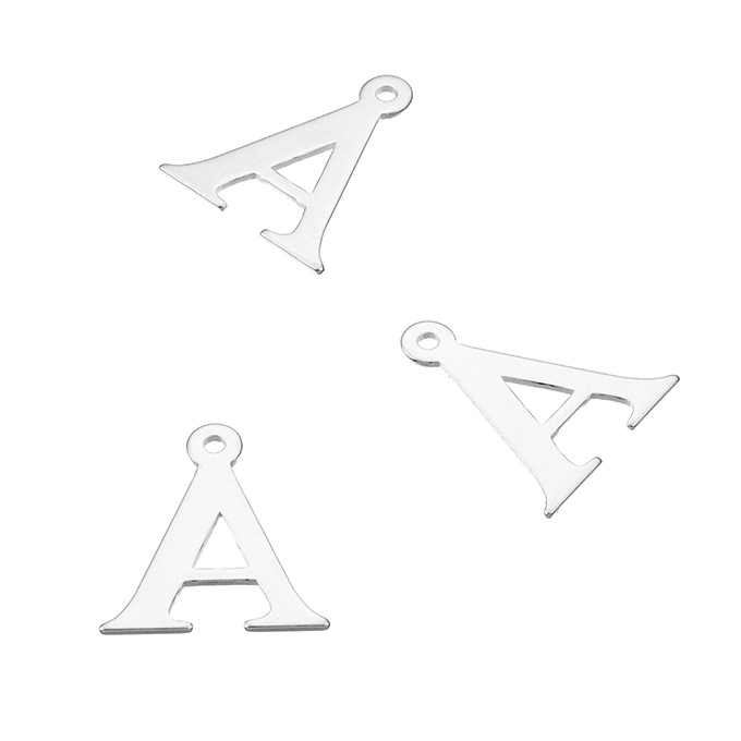 7mm alphabet charms letter A (10pcs)