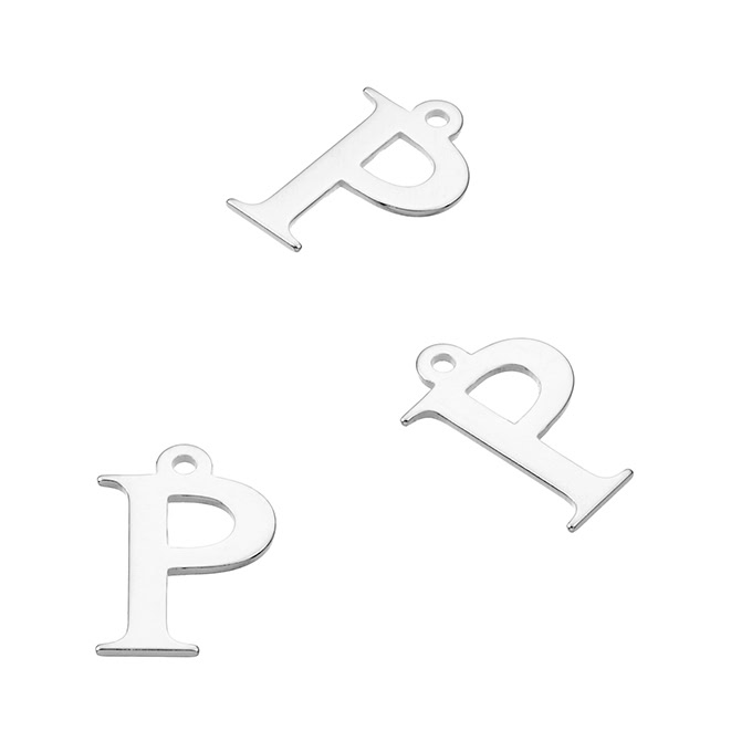 Alphabet Anhänger Buchstabe P 7mm (10Stk)