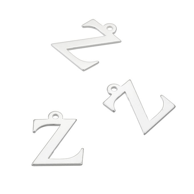 7mm alphabet charms letter Z (10pcs)