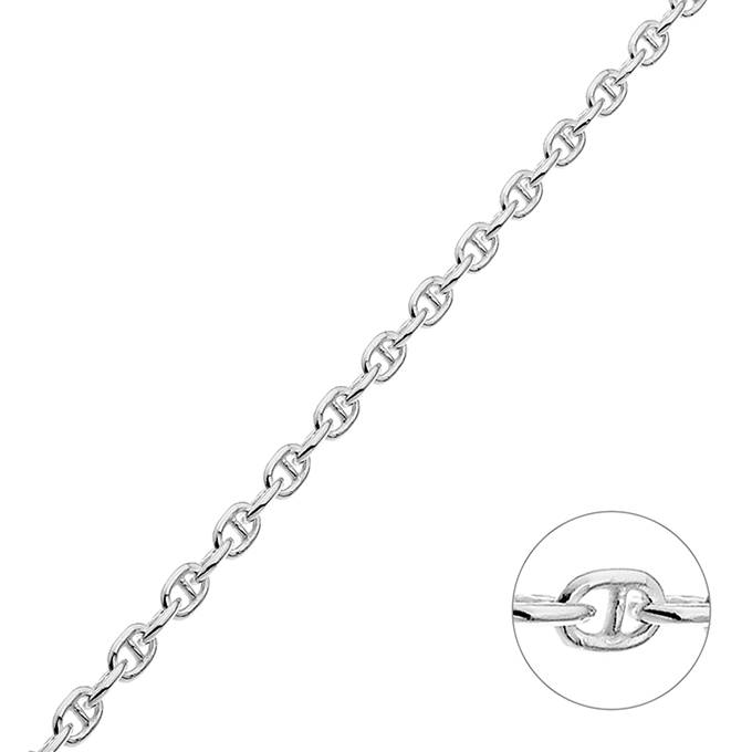 Chaîne maille marine 2,4mm fil 0,6mm (1m)