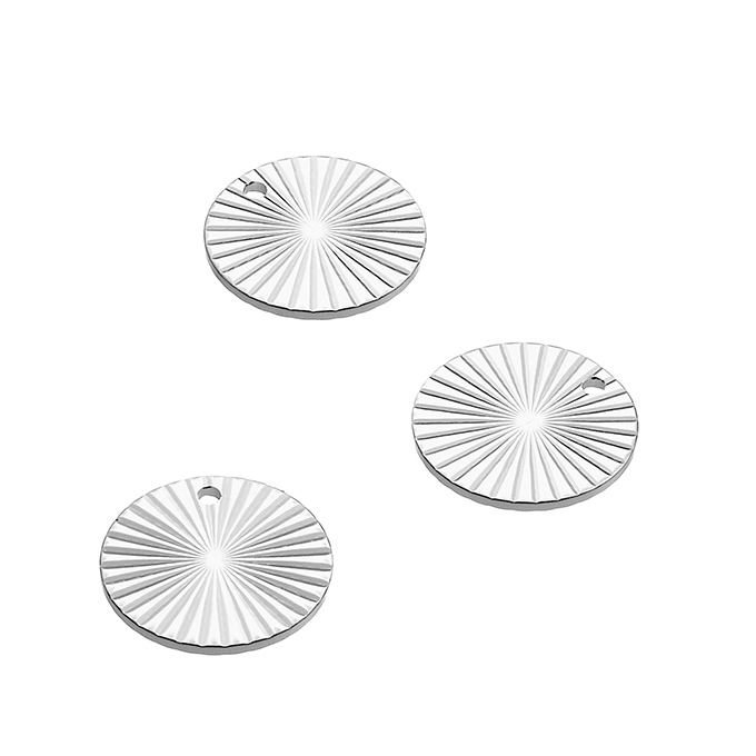 Médailles rayons en relief recto verso 10mm 1 trou (10pcs)