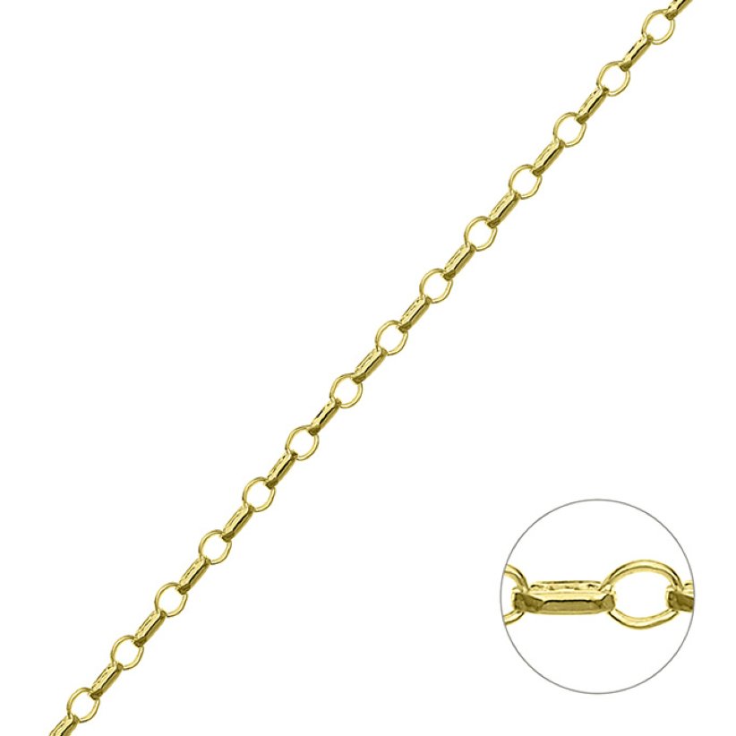Yellow Gold 3µ – 2,5mm nautical chain (1m)