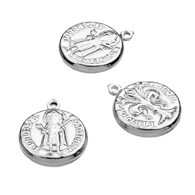 15mm Fiorino coin medals with 1 ring (3pcs)