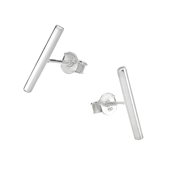 15mm fixed bar earrings (1pair)