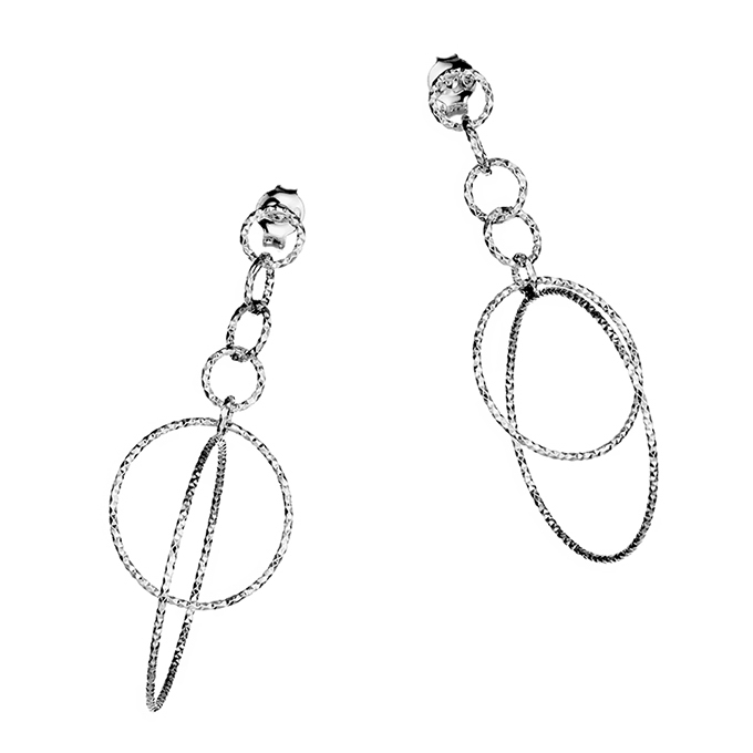 Boucles d’oreilles 5 cercles facettés (1paire)