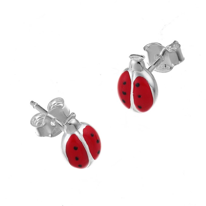 Boucles d’oreilles enfants coccinelle (1 paire)